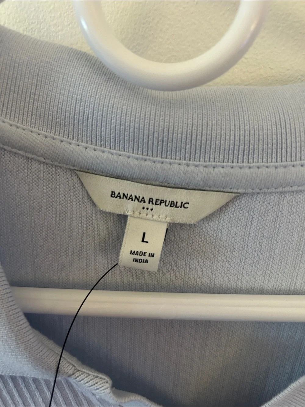 Banana Republic Light Blue Ribbed Polo NWT